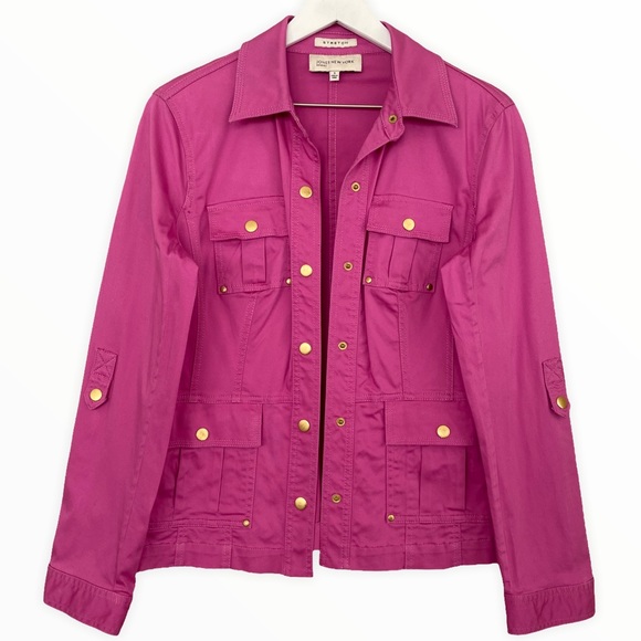 Jones New York Jackets & Blazers - Jones New York Barbie Core Pretty in Pink Snap Button Closure “Shacket” Sz Small